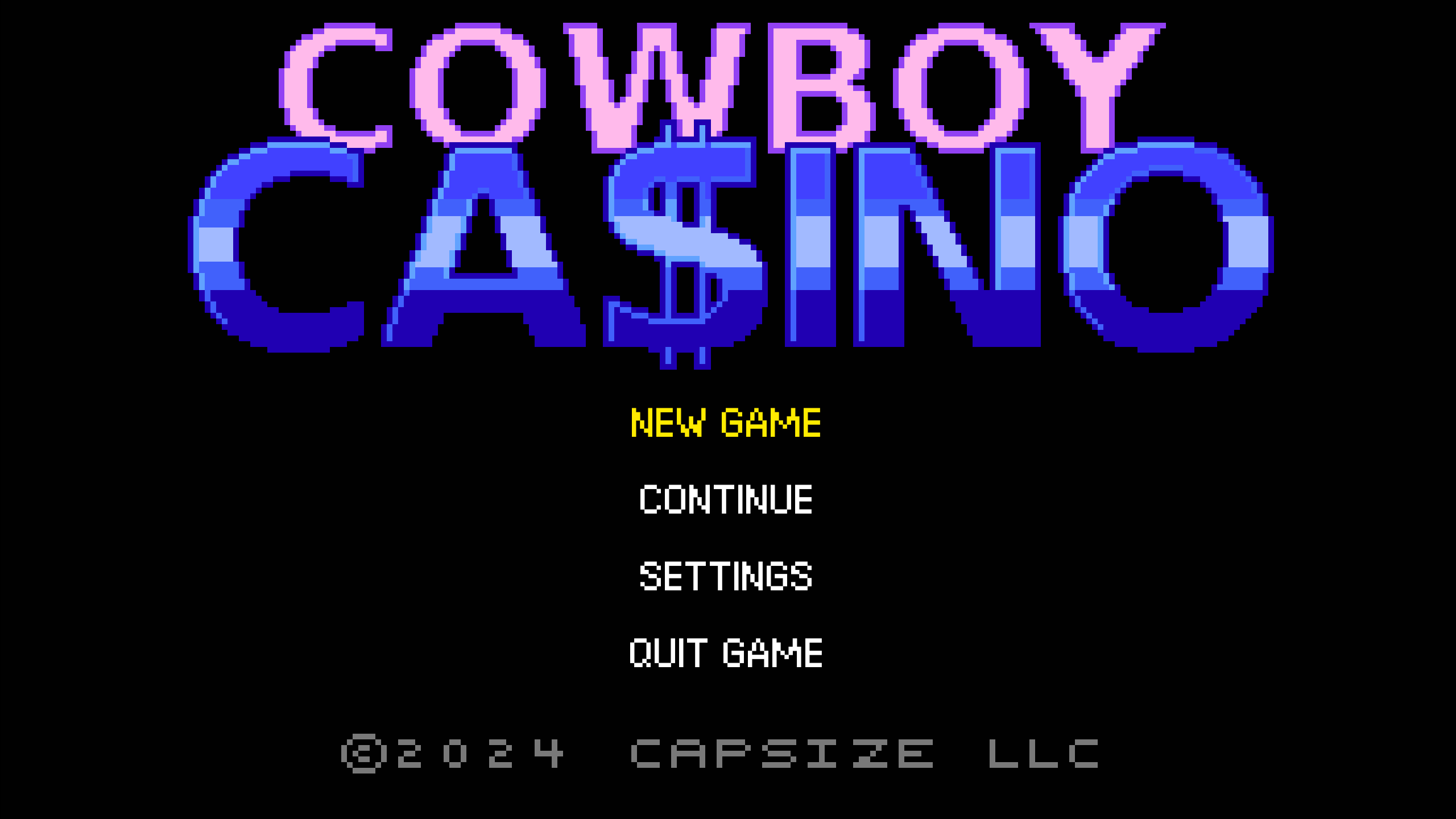 Cowboy Casino home screen