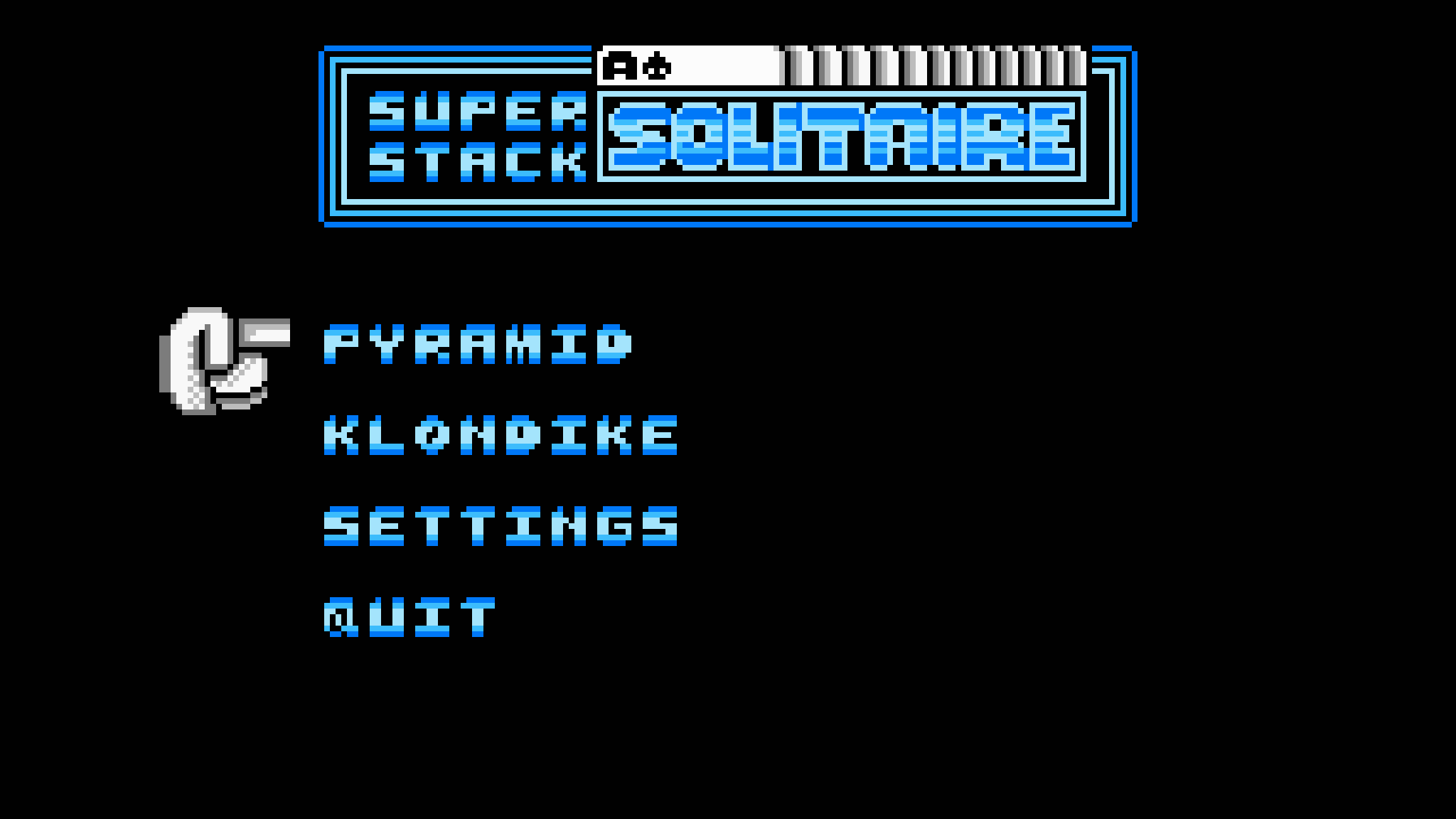 Super Stack Solitaire home screen
